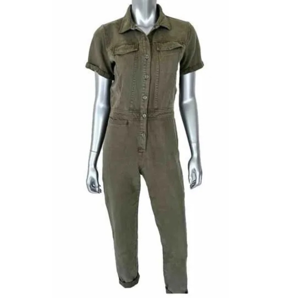YFB green short sleeve coveralls